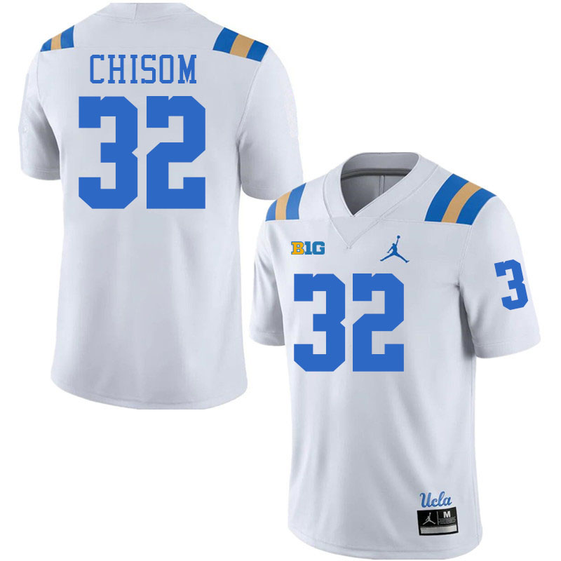 Isaiah Chisom UCLA Jersey,UCLA Bruins #32 Isaiah Chisom Jersey Youth College Football Uniforms-White